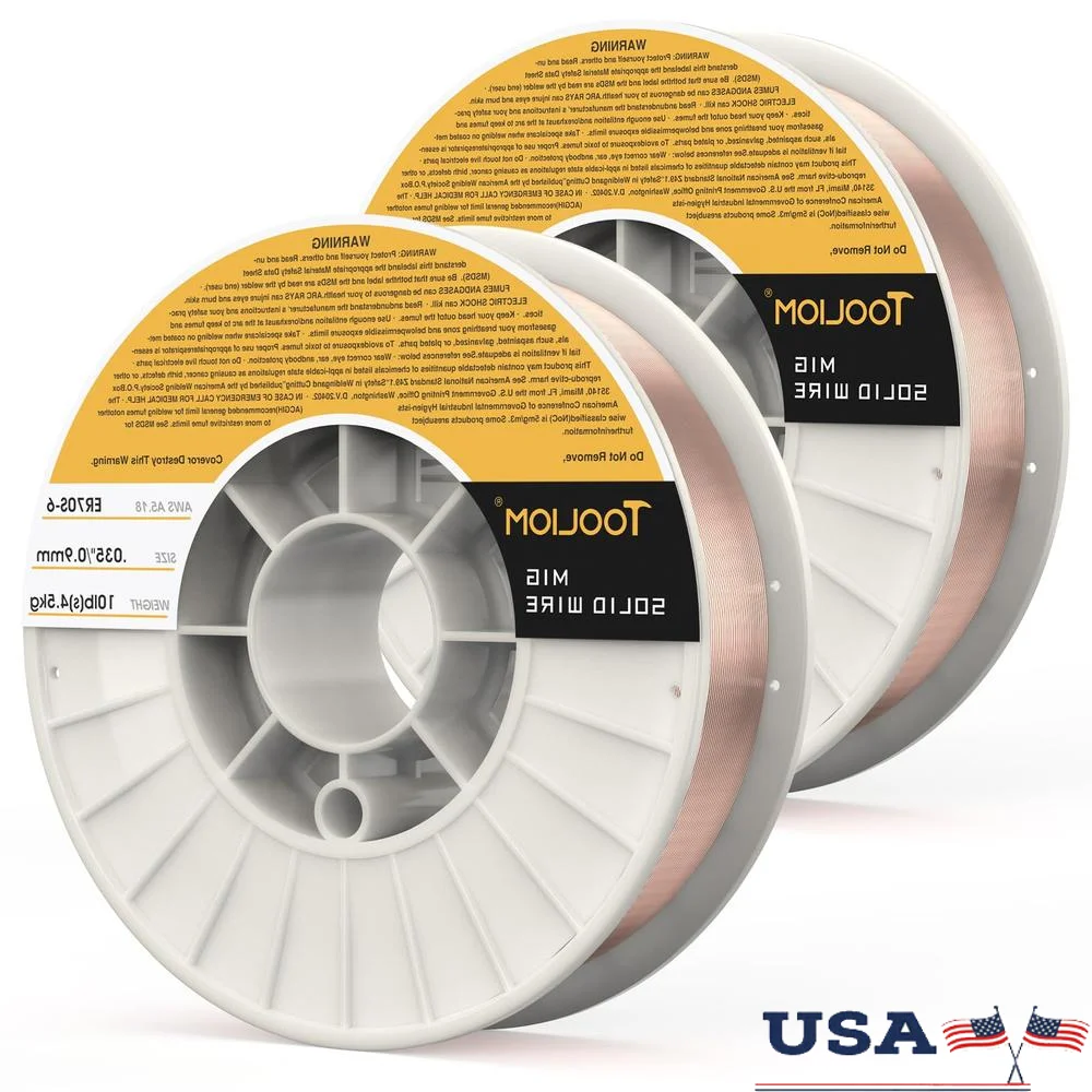 ER70S-6 MIG Welding Wire .035" 10lb Spool 2 Pack Compatible with TL-200M Pro TL-250M Pro