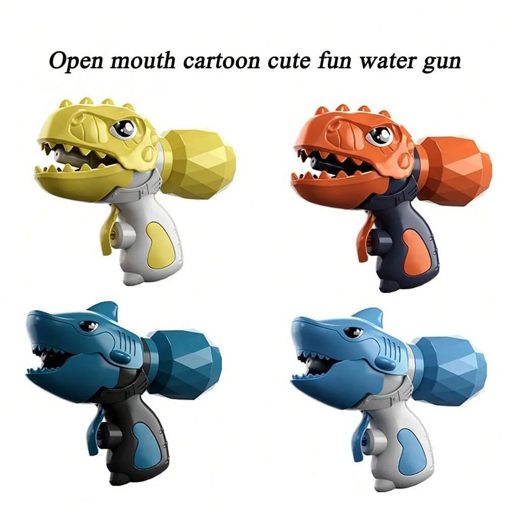 Mini pistola de agua de dinosaurio para niños, tiburón geométrico, juguetes de playa para piscina de verano, pistola de juguete para niños,