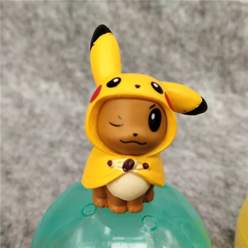 3.5-5cm 6 pz/lotto Pokemon Anime Capsule Toy Egg Dolls Pikachu Piplup Psyduck Slowbro Owl Eevee Model Doll regali per bambini