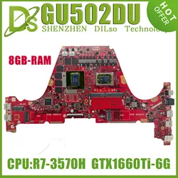 KEFU GU502DU Mainboard For Asus ROG Zephyrus G GU502D GA502 GA502DU GX502DU Laptop Motherboard With R7-3750H GTX1660TI 8GB-RAM