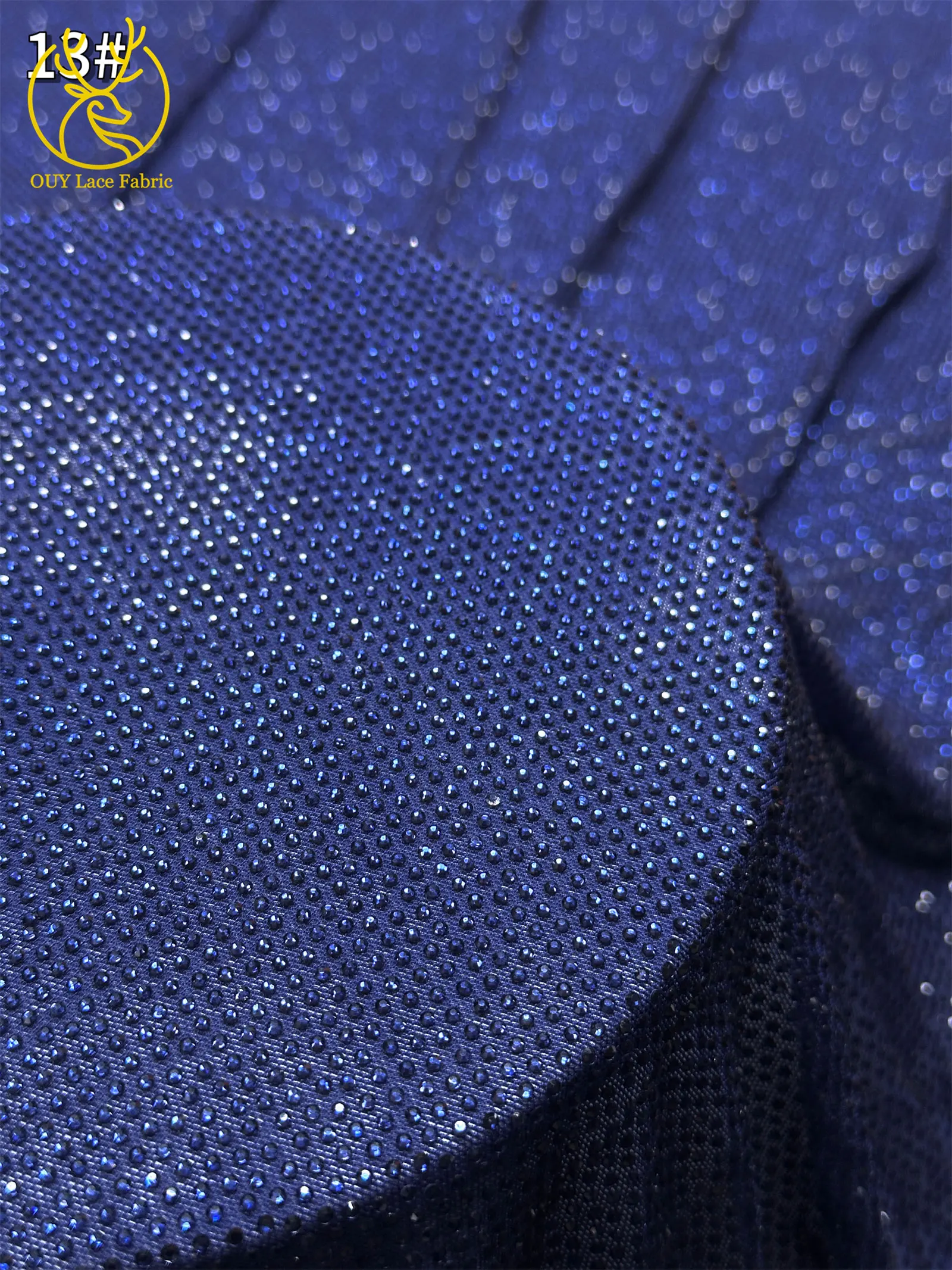 Luxuriöser Glas-Strass-Spitzenstoff im afrikanischen Stil, 2026 französischer und nigerianischer Stretch-Spitzenstoff, Party-Kleid, in 1 Yard genäht. – Detail 20