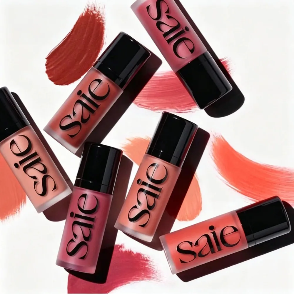 Saie Hydrating Blendable Dewy Liquid Blush Buildable Luminous Multiuse Cheek Lip Tint Blush for All Sensitive Skin Tones