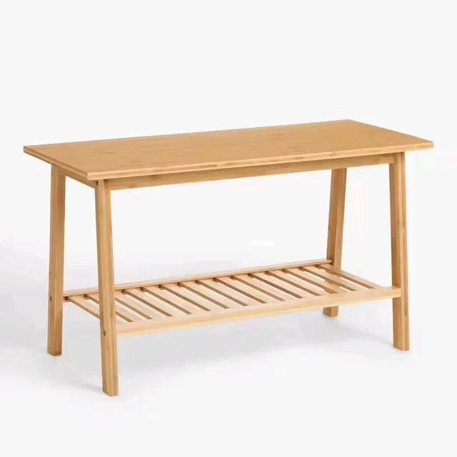 

！@Combohome Convertible Bamboo Shoe Bench Space-Saving Entry Supermarket Workshop & Villa Rack