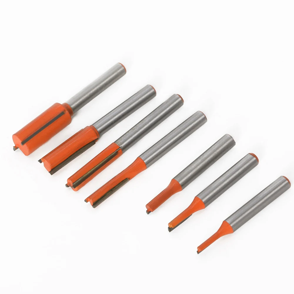 VACK 6mm 1/4 zoll Schaft Lange Reinigung Bottom Router Bit Holz Trimmen Cutter CNC Holzbearbeitung Sauber Bits gerade Fräsen Werkzeuge – Detail 8