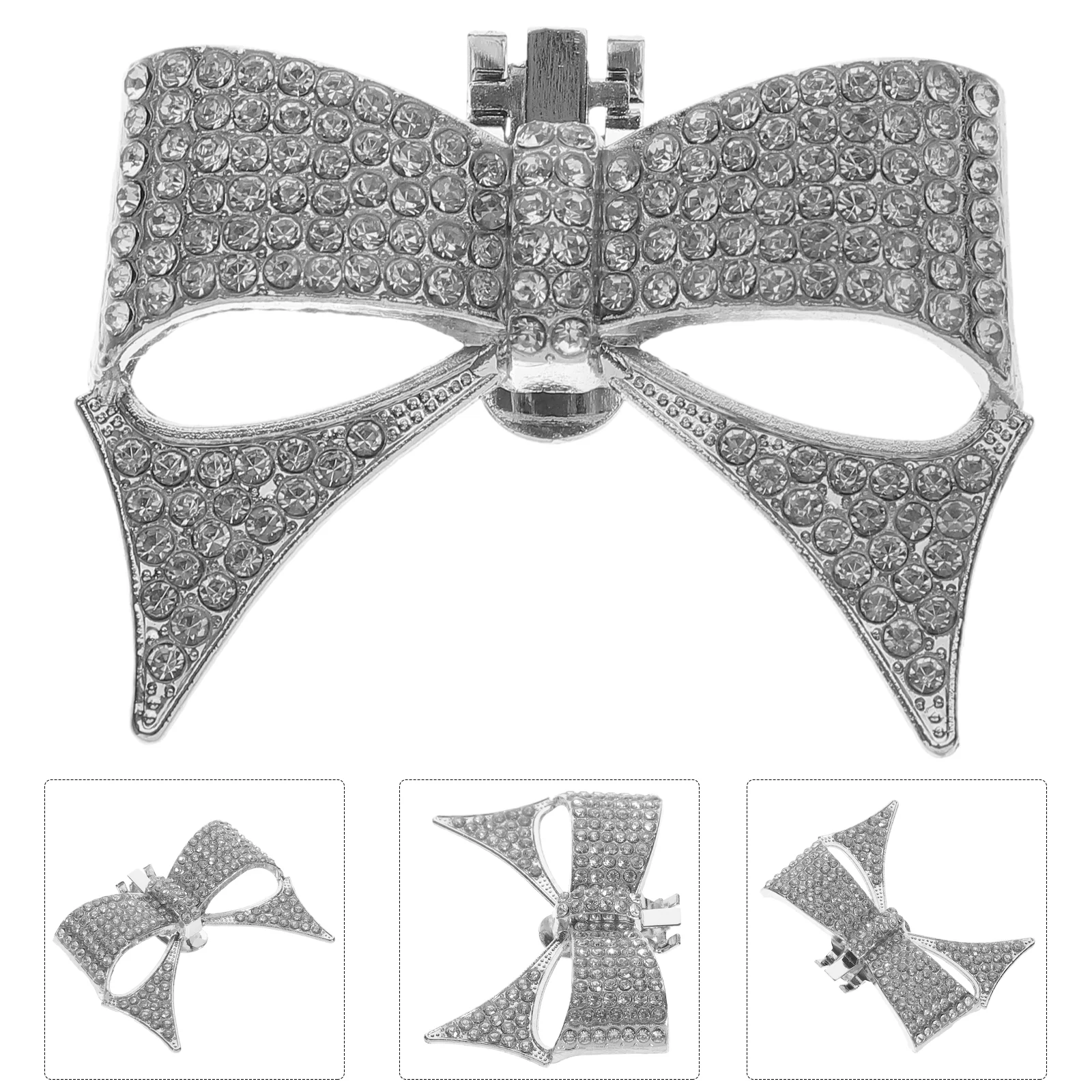 

Bow Shoe Buckle Lady Ornament DIY Flower Accessories Laces Decorations Bowknot Shaped Alloy Rhinestone Miss Shoelaces