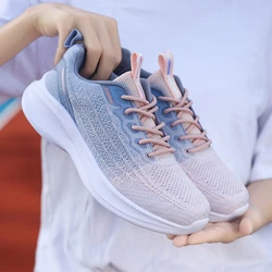 Buty damskie lato 2023 Mesh Casual damskie sznurowane lekkie gruba podeszwa oddychające buty sportowe do biegania na świeżym powietrzu dla kobiet