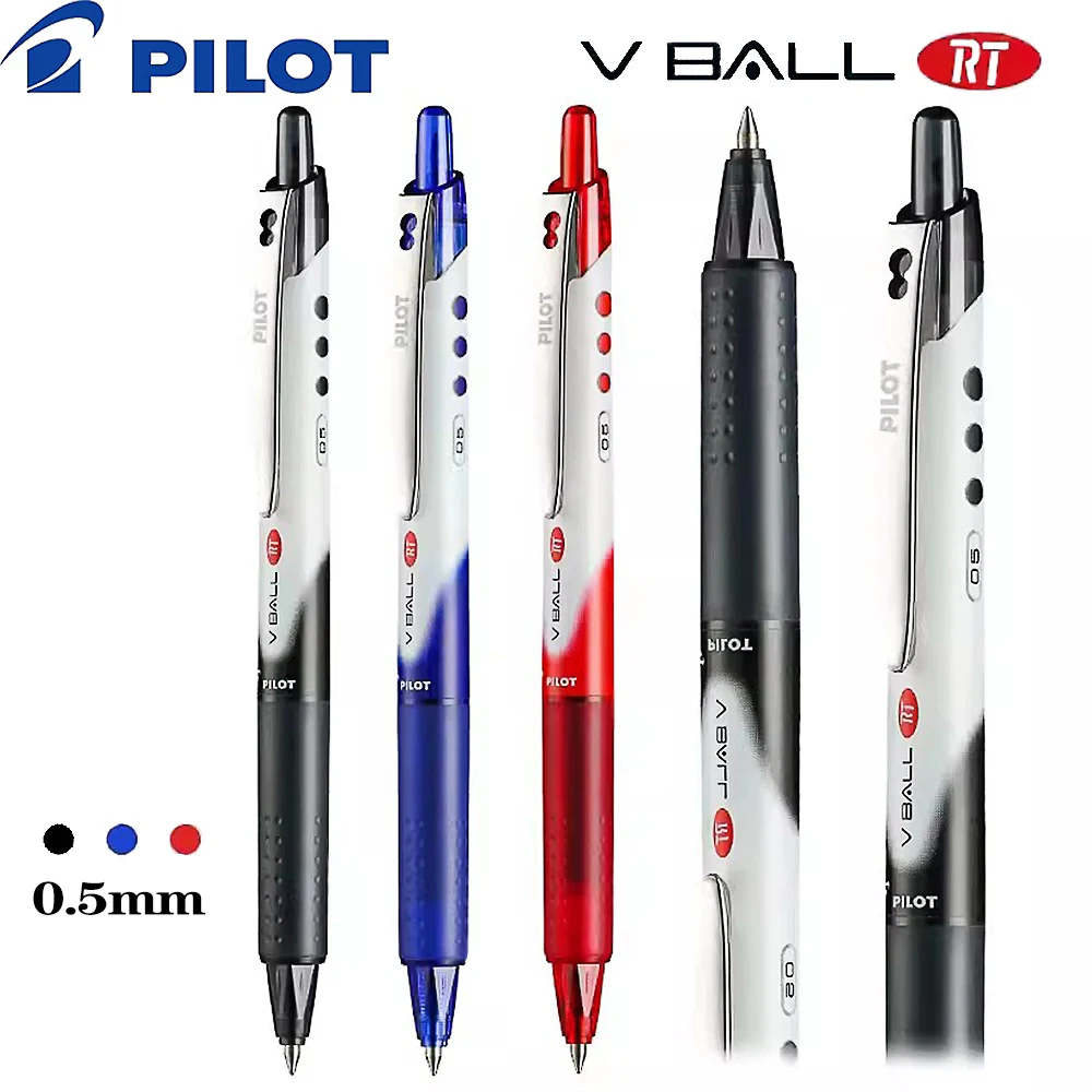 

6pcs Japan PILOT Vball Press Gel Pen BLRT-VB5 Large Capacity 0.5mm Bullet Signature Pen Kawaii Stationery Back To School Anime