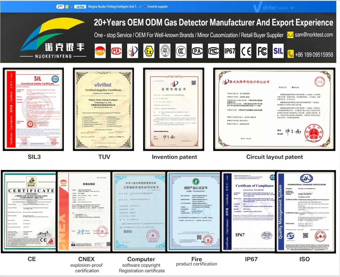 Analisador de gás portátil de alta sensibilidade externo/interno CO/H2S/O2/Ex/SO2Built-in Pump Multi 5 detector