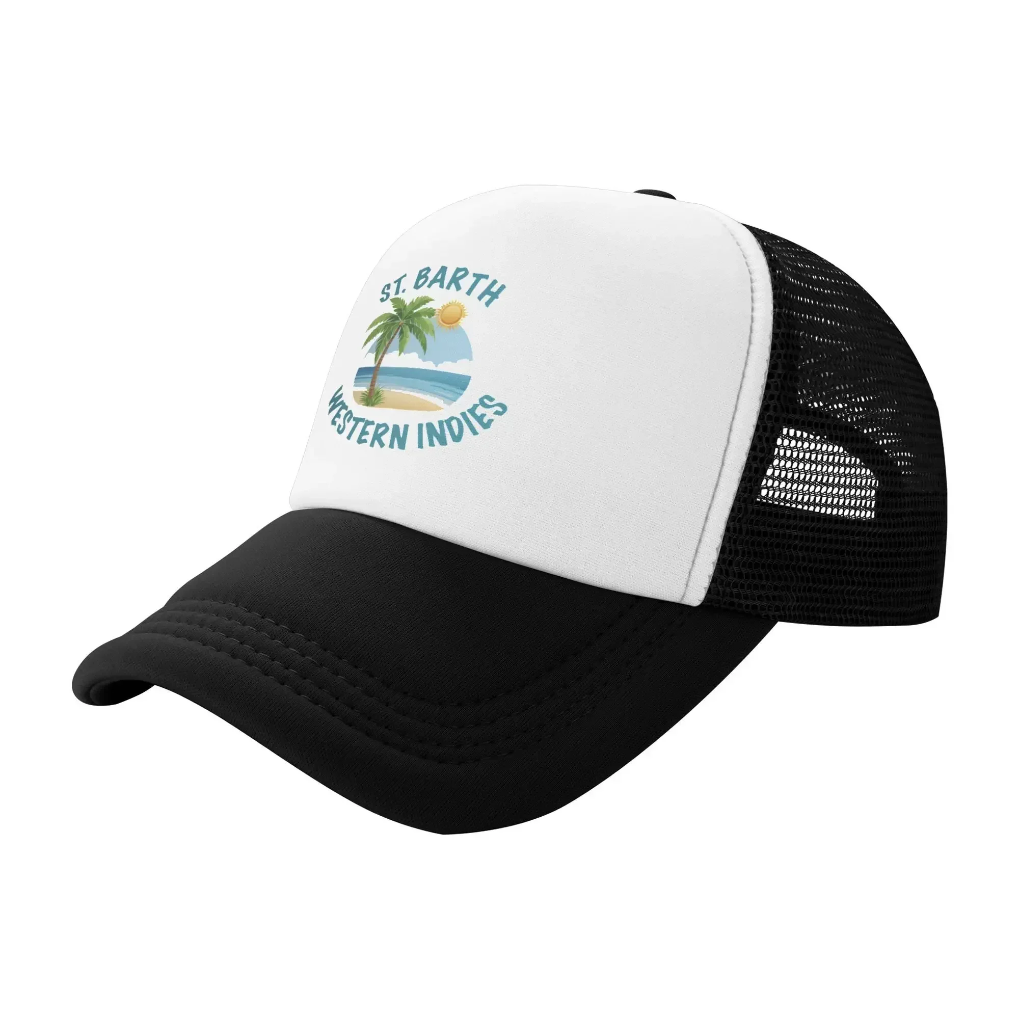 Vacation St. Barth Western Indies Travel Paradise Holiday Travel Mesh Baseball Caps For Women Summer Beach Hats Men Snapback Cap