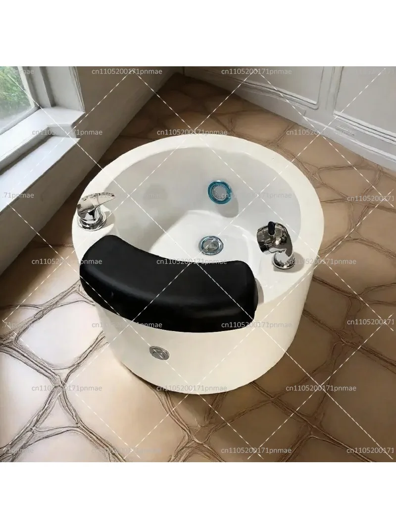 Professional Spa Jet Pedicure Tub with 7 Color LED Acrylic Foot Massage Basin for Salon Home Use