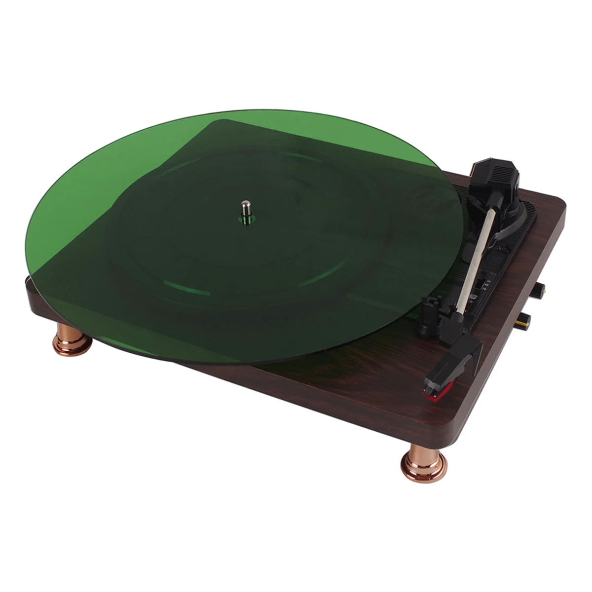 T35C Green Acrylic Vinyl Record Mat Record Turntable Mat Anti-Static Protective Mat Anti-Noise Reduce Vibration