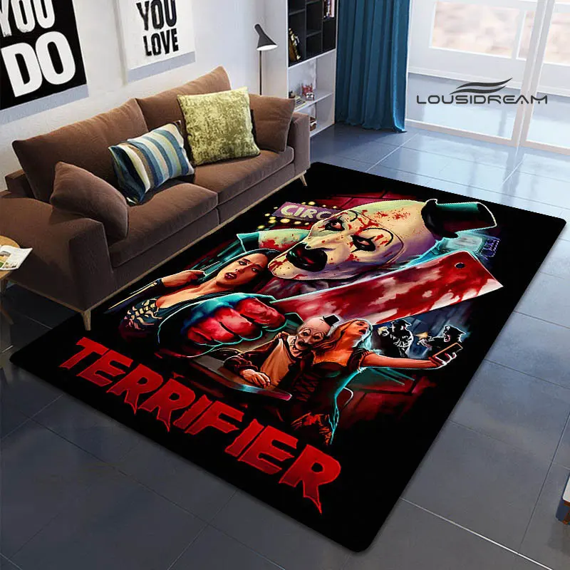 Terrifier horror movie printed carpet living room bedroom beautiful carpet non-slip doormat photography props birthday gift