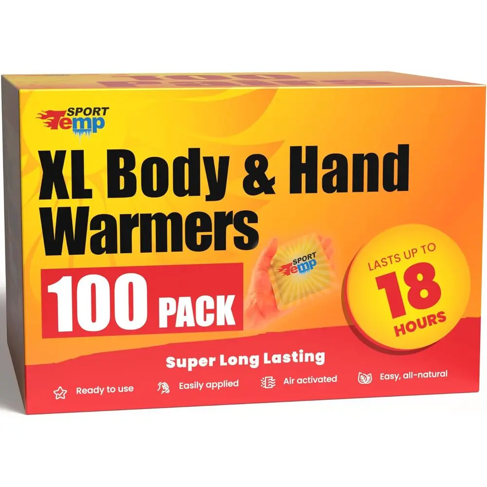 

Long-Lasting Natural Heat for Hands & Body, Up to 18 Hours, Odorless & Air-Activated Warmers