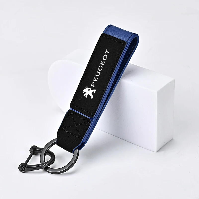 Suede Car Keychain Key Ring Pendant Buckle Gifts For Peugeot 408 4008 308 3008 Rifter 5008 508 2008 208 RCZ 407 108 Accessories