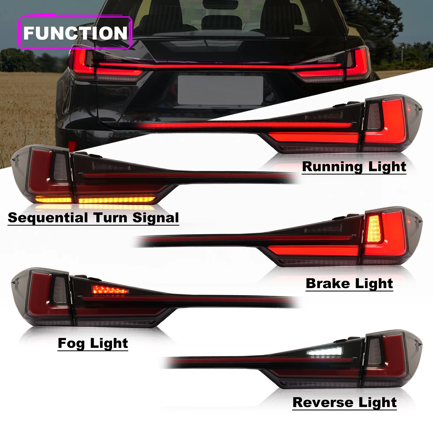Lampada posteriore arcaica Luce per bagagliaio a LED con segnale di svolta sequenziale 2016-2021 per fanale posteriore Lexus RX 350 RX270 RX300 RX450H