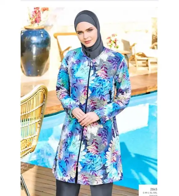 Adasea 2045 digital patterned hijab swimsuit