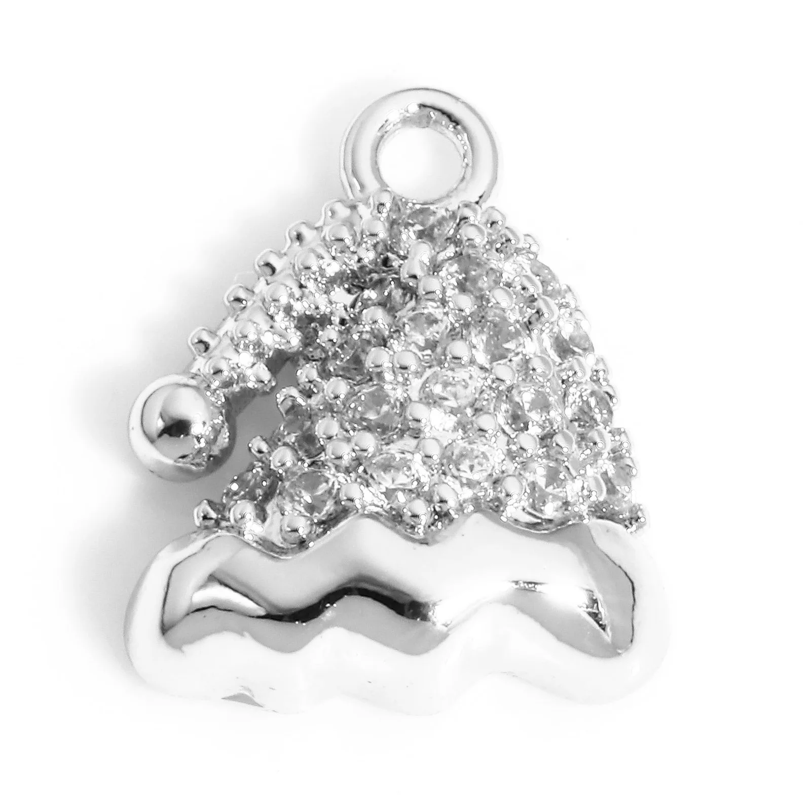 1pc Kupfer Weihnachten Charms Gold Farbe klar Zirkonia Weihnachts geschenk Glocke Stern Anhänger DIY Halskette Ohrringe Frauen Schmuck – Detail 14