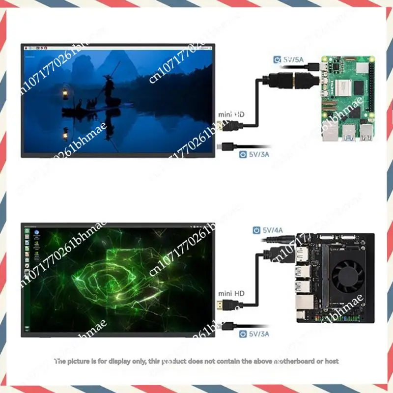 -A21Z 18.5-Inch Touch Screen LCD Portable Type-C/Minihdmi-Compatible Interface IPS Display For Raspberry Pi 5, Mobile Phone US P