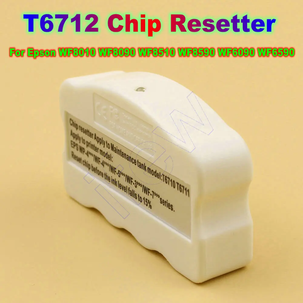 T6712 Maintenance Tank Chip Resetter Reset Kit for Epson WorkForce Pro WF8010 WF8090 WF8510 WF8590 WF6090 WF6590 Chip Resetter