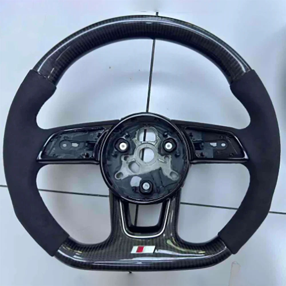 

Для Audi B9 A3 A5 RS3 RS4 RS5 S3 S4 S5 2018 2019 2020 2021 2022 Рулевое колесо из настоящего углеродного волокна алькантары в индивидуальном стиле в сборе