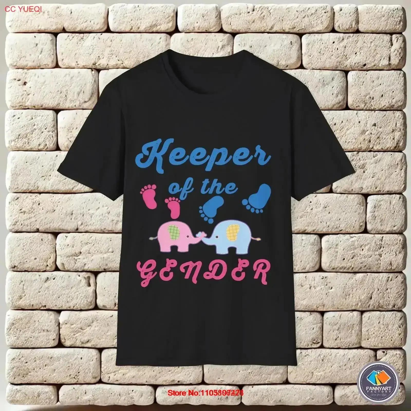 

Keeper of the gender reveal baby shower pink blue T Shirt vintage Washed Stylish Slightly Breathable Comfortable Soft Casual