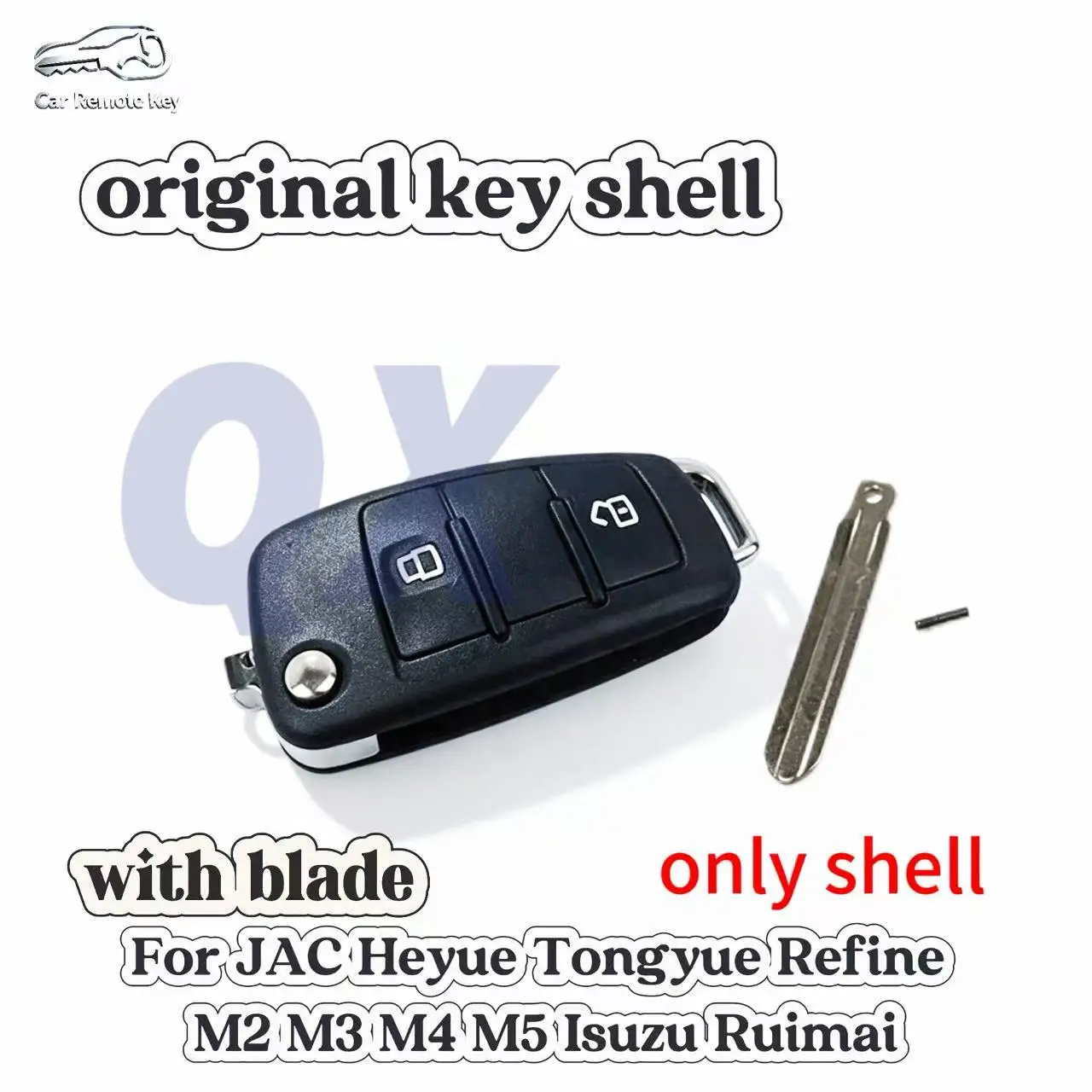 Original Folding Remote Key Shell，for JAC Heyue Tongyue Refine M2 M3 M4 M5 Isuzu Ruimai 3