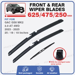 For Trumpchi GAC GS8 MK2 II 2023 2024 2025 2.0 AT 4WD Front Rear Windscreen Wiper Blades With The Intelligent Water Spray System