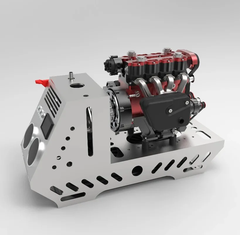 Turbocharged D6S Mini Engine Model, Independent Lubrication, Four-Valve Four-Stroke Power Unit