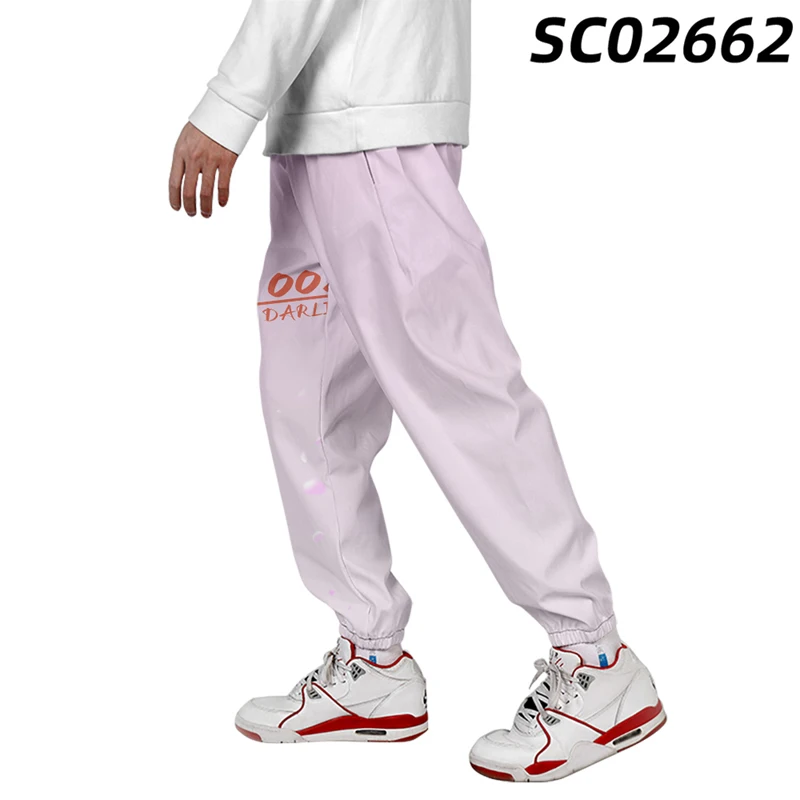 Darling In The Franxx 3D Joggers Pants Hip Hop Trousers Kpop Fashion Casual High Quality ZERO TWO Funny Pants for Men and Women