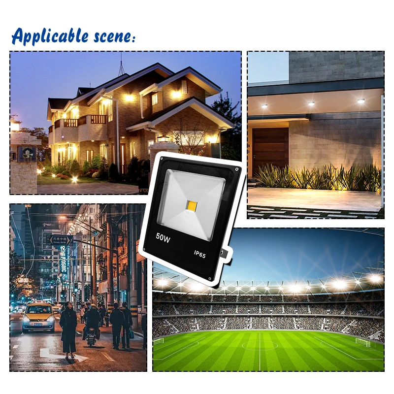 Led Floodlight 10W 30W 50W 220V Reflector Flood Light Waterproof Ip65 Garden Spotlight Pir Motion Sensor Wall Outdoor Lighting
