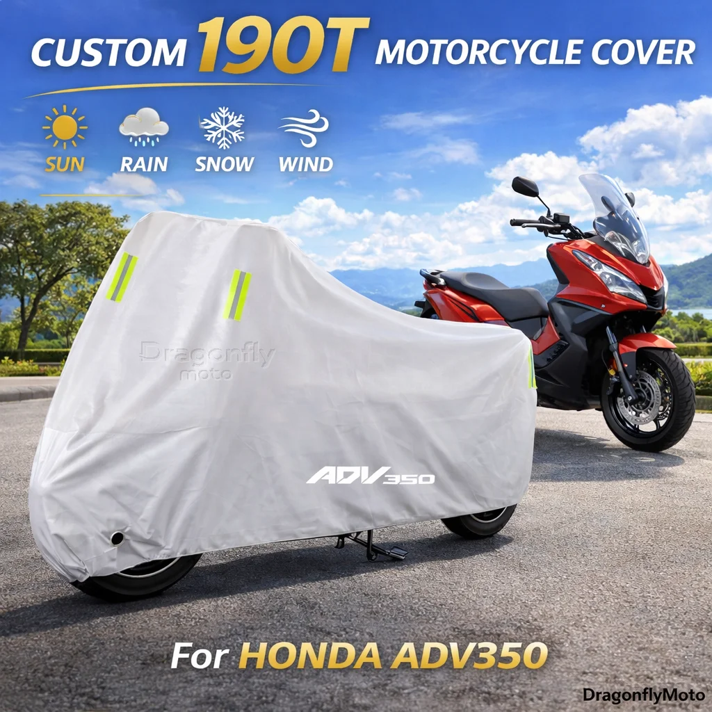 

For HONDA ADV350 ADV 350 2021 2022 Motorcycle Cover Silver Waterproof UV Rain Dust Sun Outdoor Indoor Protector