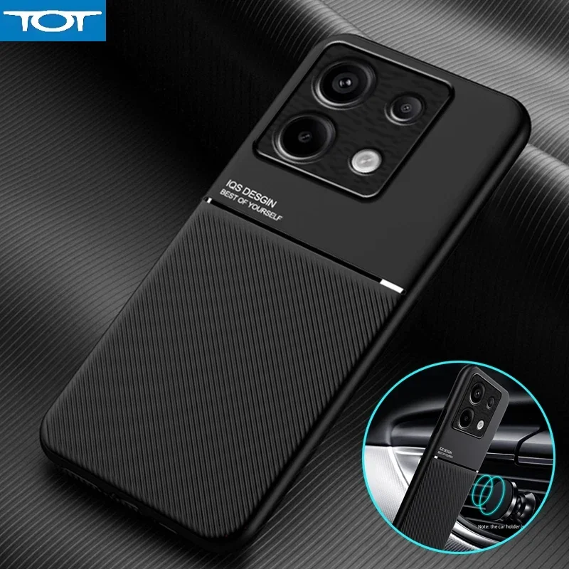 

Для Poco X6 5G Чехол со встроенной металлической пластиной для телефона Xiaomi PocoX6 Poco X6 Little X 6, автомобильный магнитный держатель, кожаная задняя крышка