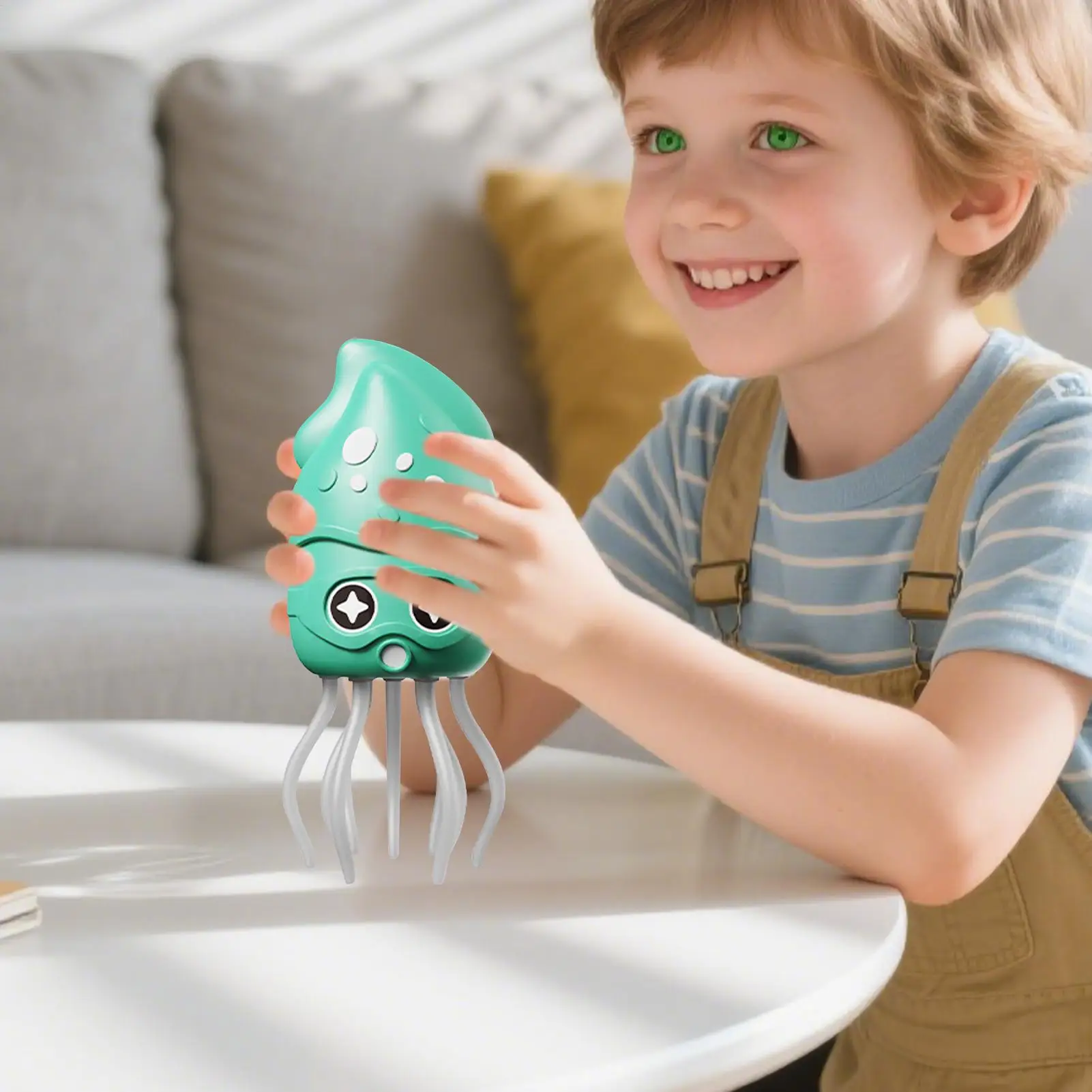 Jouet de poulpe dansant électrique, Robot oscillant avec lumières et activités d'apprentissage musical pour enfants de 3 ans, anniversaire pour garçons