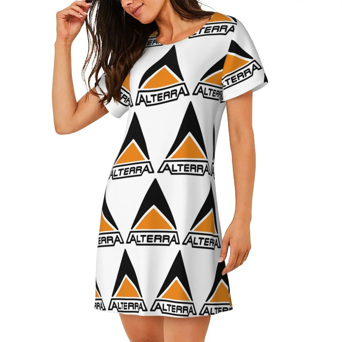 

Custom Alterra Subnautica Short Sleeves Nightdress For Sleeping Sleepshirts Women Short Sleeve Nightgowns Soft Pajama Dress