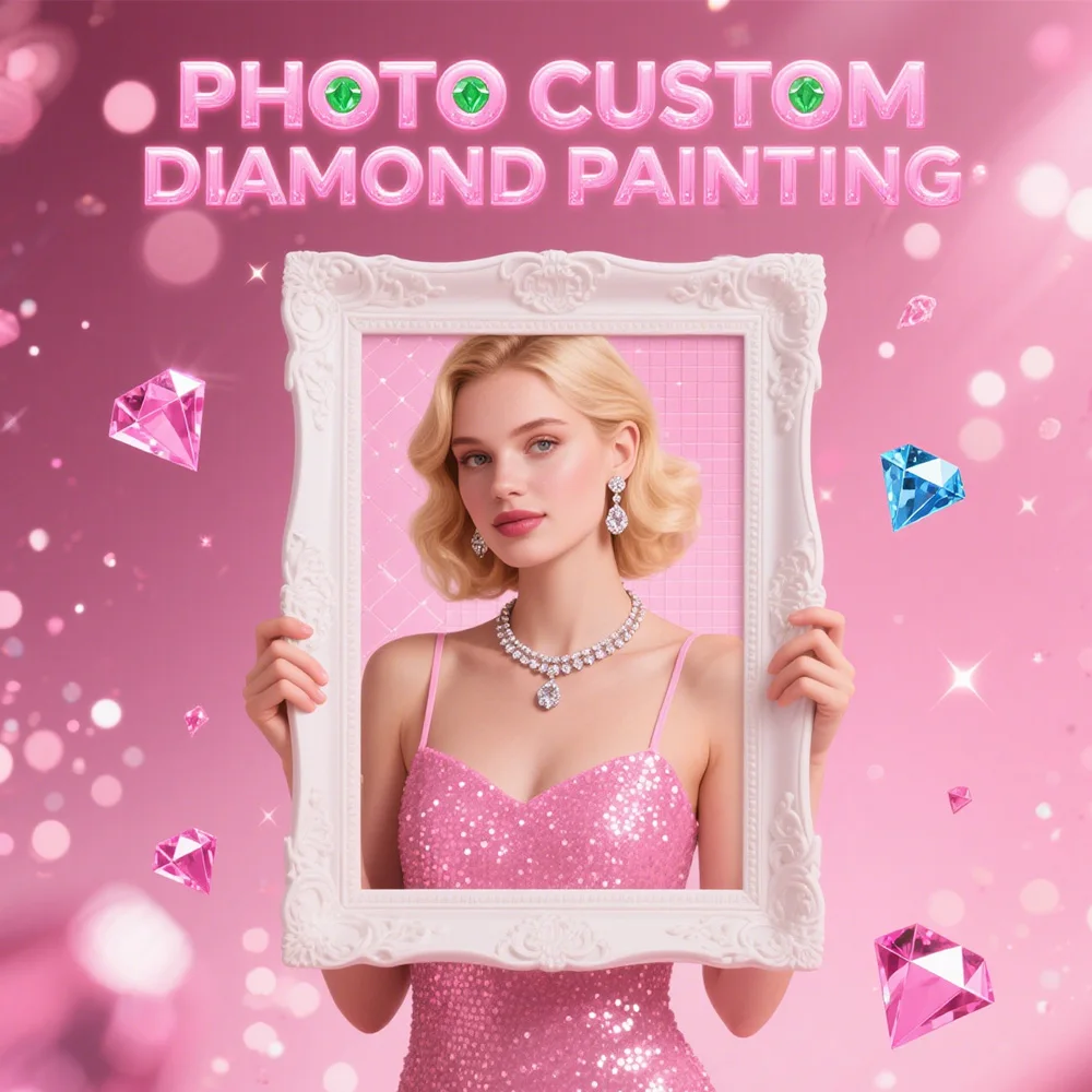 HUACAN Komplette Kits Diamantmalerei, individuelle persönliche Heimdekoration, Mosaik, privates Foto, Strasssteine, Bilder, DIY-Geschenk