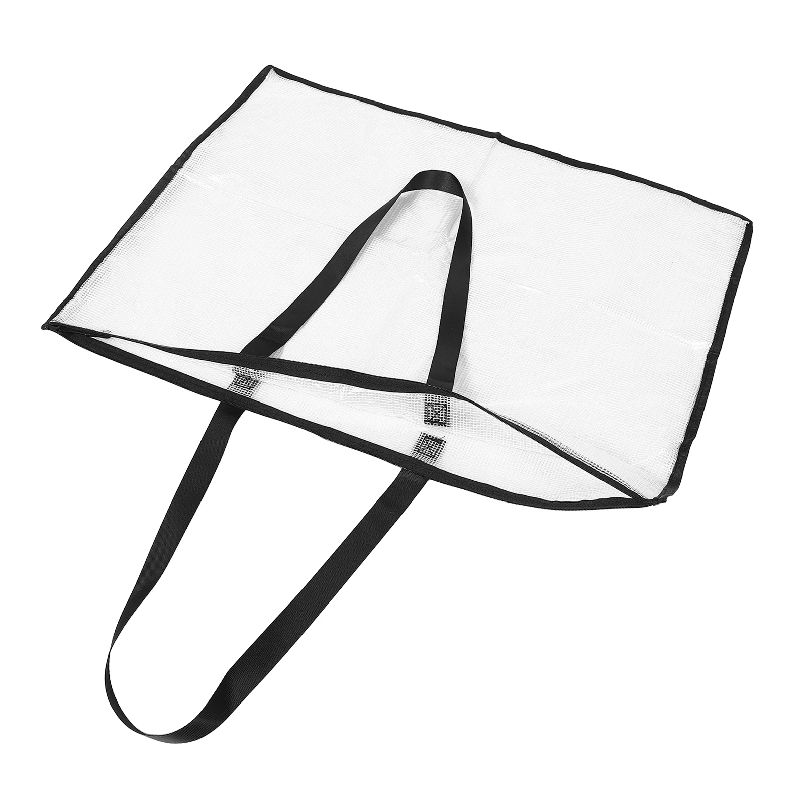 Clear Zipper Art Portfolio Bag with Handle Large Capacity Artwork Storage Organizer Folder for Posters Paintings Bulletin Board