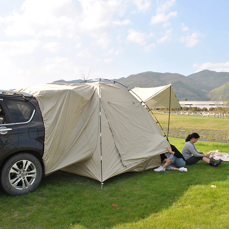 

Hatchback Tents Versatile for Outdoor Adventures Waterproof,Mesh Car Rear Tents for Camping&Fishing Silver Coated UV Function