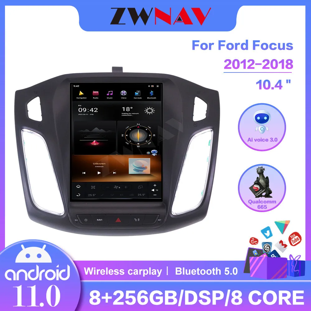 

Android11 8G + 128GB Вертикальный стиль автомобильный GPS-навигатор для Ford Focus 2012-2019 радио головное устройство мультимедийный плеер с Android авто