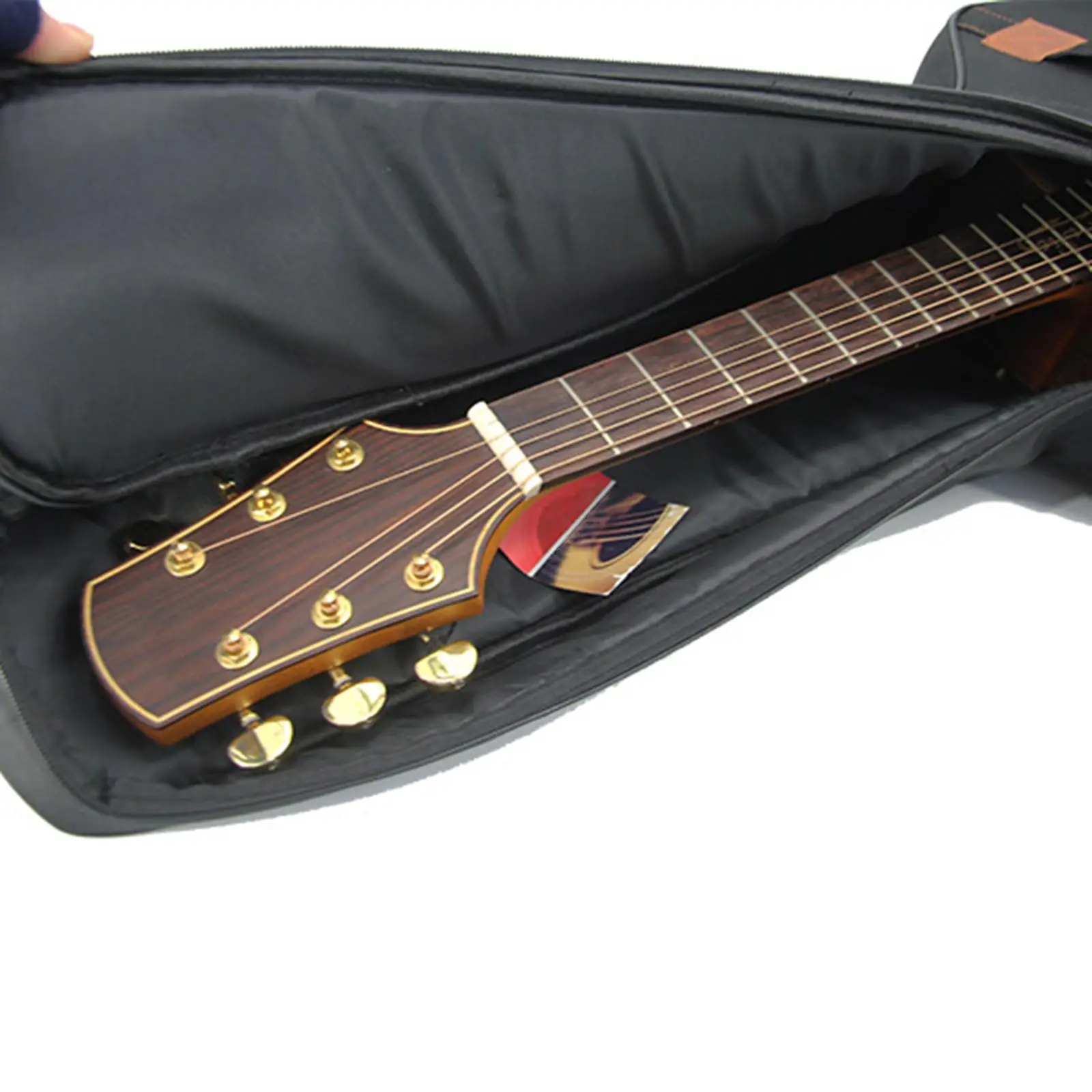

Electric Guitar Gig Bag Backpack Dual Shoulder Strap Nylon Side Handle Smooth Soft Lining 17x42.5inch Anti Collision Portable