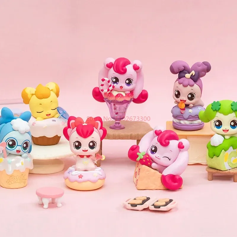 

Anime Miao Miao Meng Ke Cute Dessert Macaroon Adventure Series Kawaii Action Figures Collectable Decorate Model Doll Toys Gift