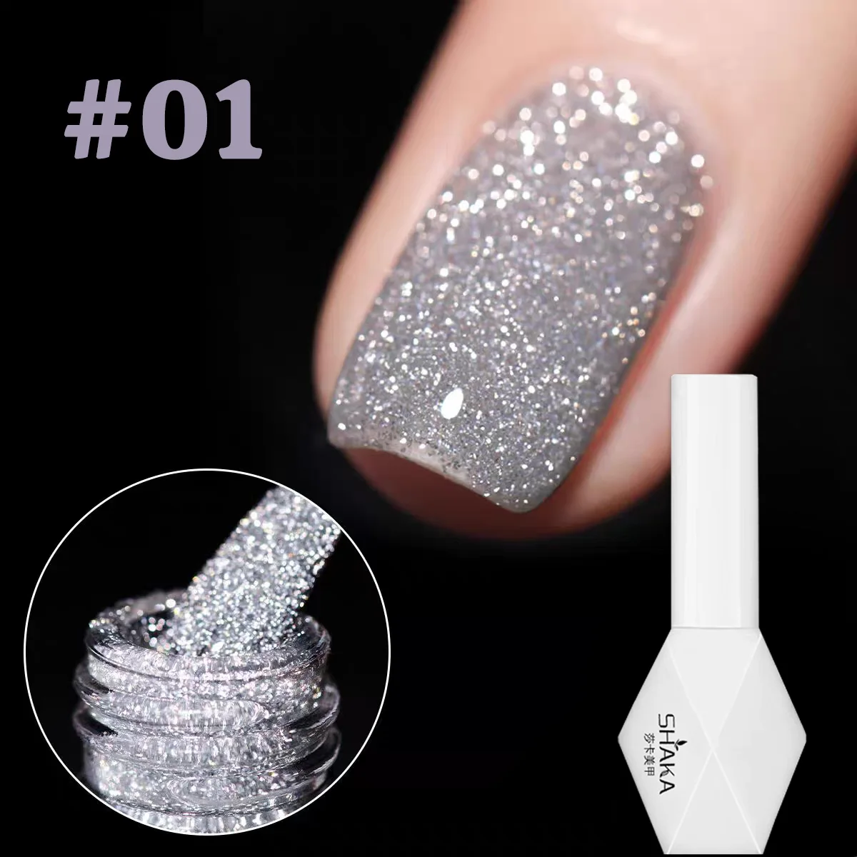 1-12 قطعة WS مسمار الفن الذهب الأحمر كسر الماس هلام مسمار البولندية الخريف الشتاء الأظافر شعبية فلاش نمط المنزل DIY بها بنفسك مانيكير لوازم #2