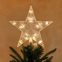 1Pcs Warm White LED Lamp Christmas Tree Decoration Stars Lights Home Room Decor Xmas Festival Treetop Navidad New Year 2025