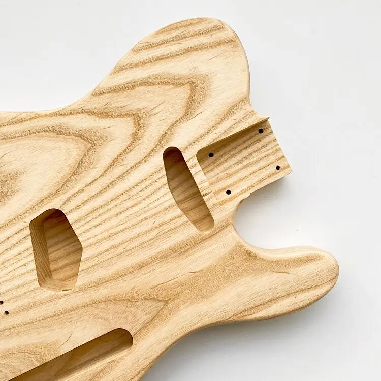 Factory Price Blank Electric Guitar Body Barrel Unfinished Ash Guitar body for kits