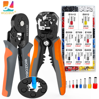 Ferrule Crimper Tool,Ratchet Crimping Tool Kit-Wire Stripper & Crimper Plier ,or Plier Set with Connectors