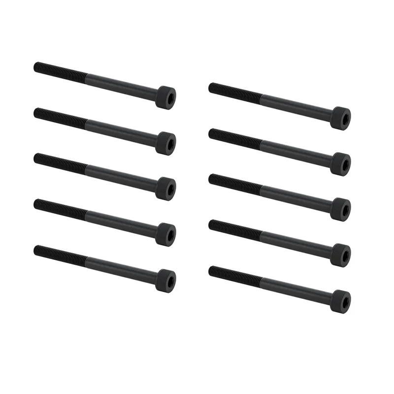 100 Pcs M3×0.5mm Hex Socket Cap Head Screws, 40mm Total Length 18mm Thread Black Carbon Steel Allen Cylinder Head Bolts Hardwar