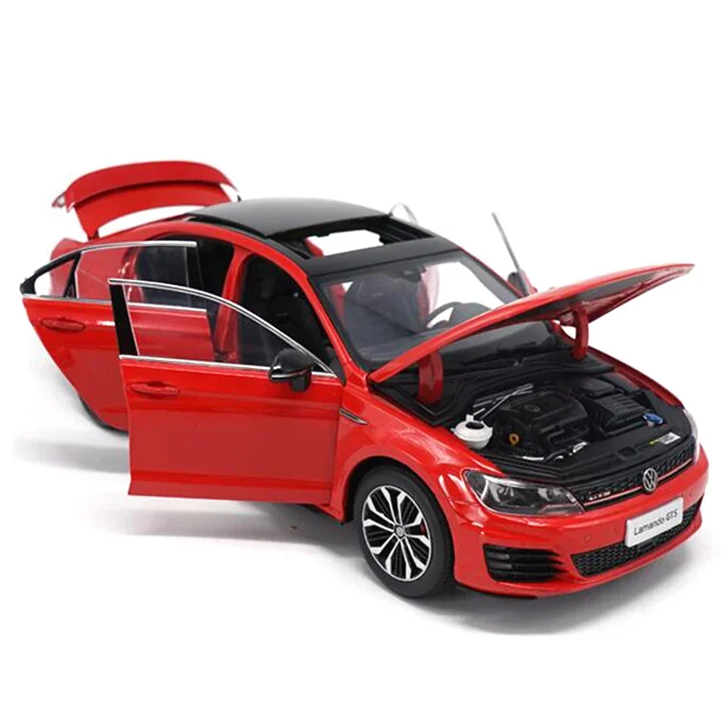 1:18 Original Volkswagen Lamando GTS sports alloy model, children\'s collection of decorative toys, holiday gifts for children.