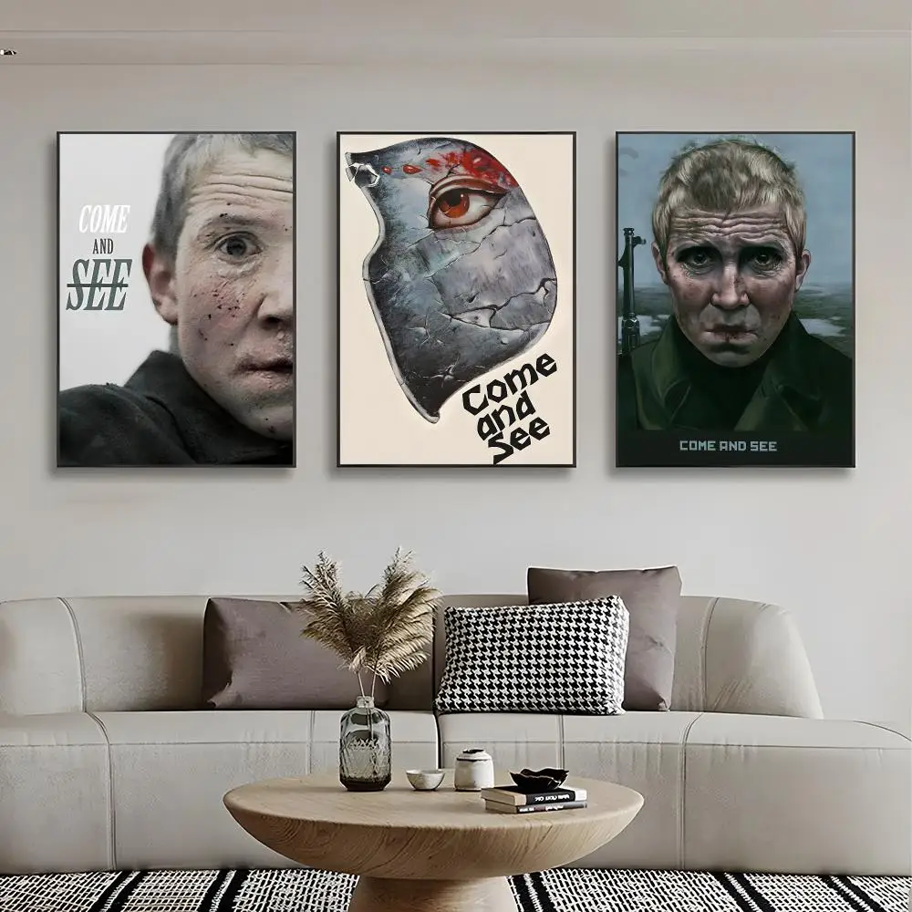 War Film C-Come And See Poster Frameless Wall Art Print, Peel-and-Stick Removable