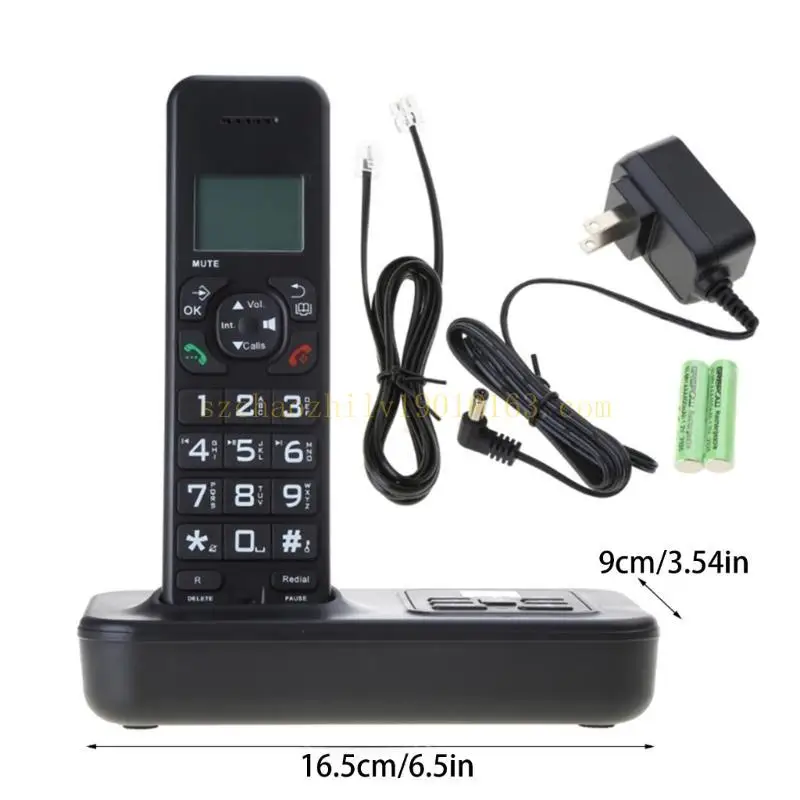 62KA هاتف لاسلكي هاتف لاسلكي مع 3 خطوط عرض المتصل دعم 5 سماعات اتصال 16 لغة للمكتب المنزلي