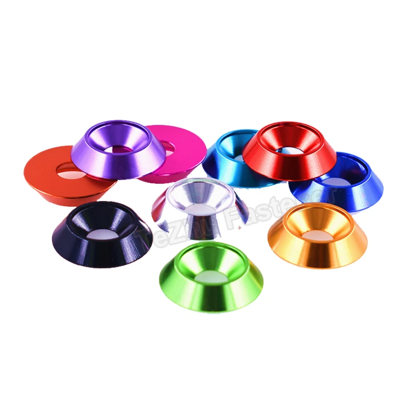 2Pcs M8*22 25mm Aluminum Profile Metal Anodized Dish Washers Flat Countersunk Head Bolt Screw Gasket Spacer Colourful Decoration
