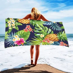 Pineapple Microfiber Beach Towel Fruit Print Quick Dry Sandless Beach Blanket Soft Comfortable for Men Women Camping Pool Towel